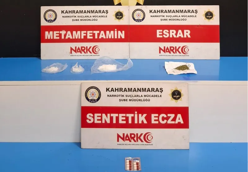 Kahramanmaraş'ta uyuşturucu operasyonunda yakalanan şüpheli tutuklandı