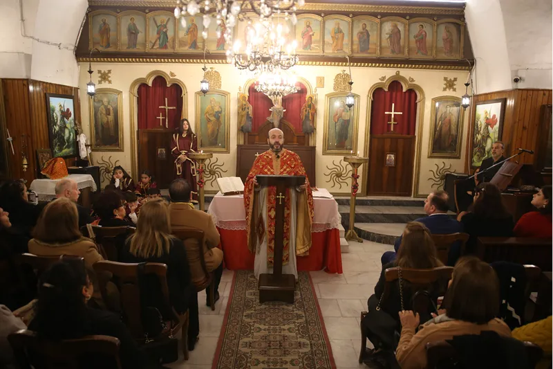 Hatay'da Ortodoks kiliselerinde Noel ayini düzenlendi