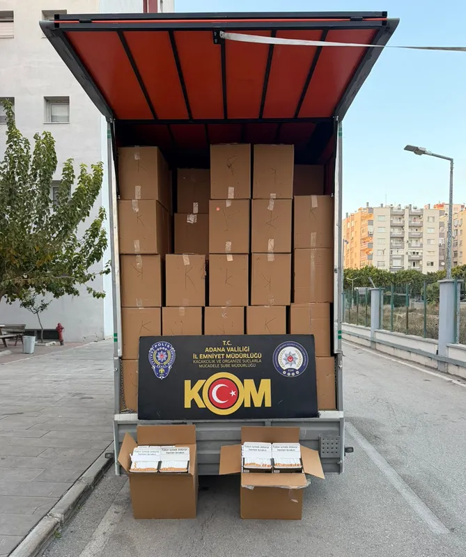 Adana'da 11 milyon 650 bin makaron ele geçirildi