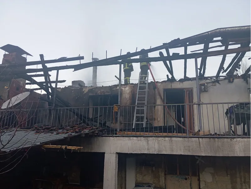 Burdur'da kalorifer kazanının patlaması sonucu çıkan yangın söndürüldü