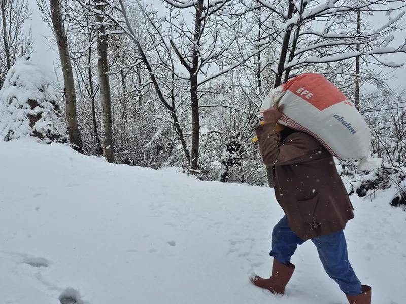 Burdur'un Altınyayla ilçesinde kar etkili oldu
