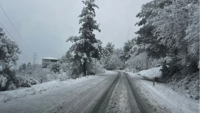 Adana'nın yüksek kesimlerinde kar yağışı etkili oldu