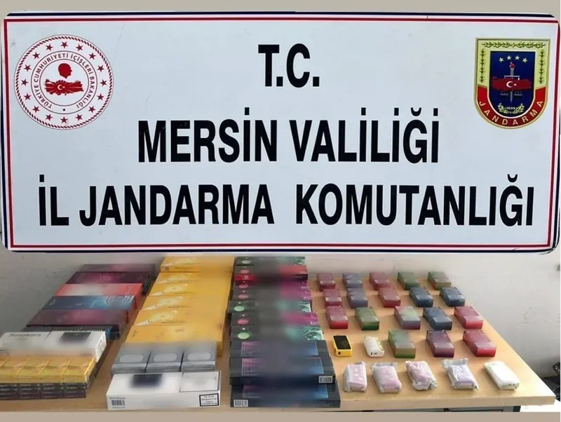 Mersin'de sigara kaçakçılığı operasyonunda 2 şüpheli yakalandı