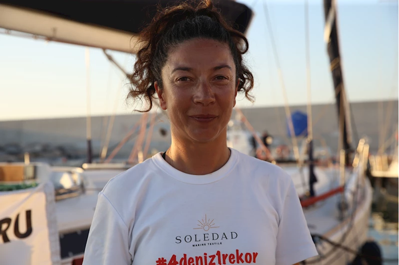 Rekor denemesi için yelkenliyle Hopa