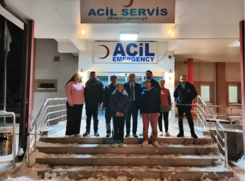 Saimbeyli Kaymakamı Emre Aydın'dan yılbaşında görevli ekiplere ziyaret