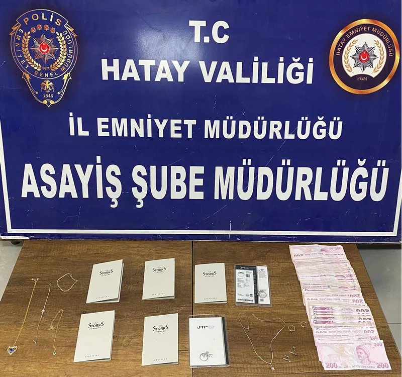 Hatay'da evden para ve ziynet eşyası çalan şüpheli tutuklandı